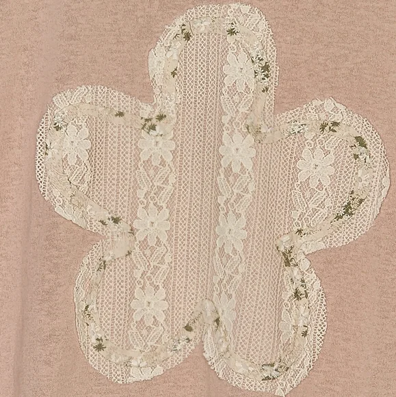 NWT POL Zinnia Pink Floral Patchwork Boho Long Sleeve Top Small - Picture 2 of 6